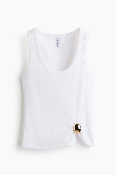 Metal-detail vest top
