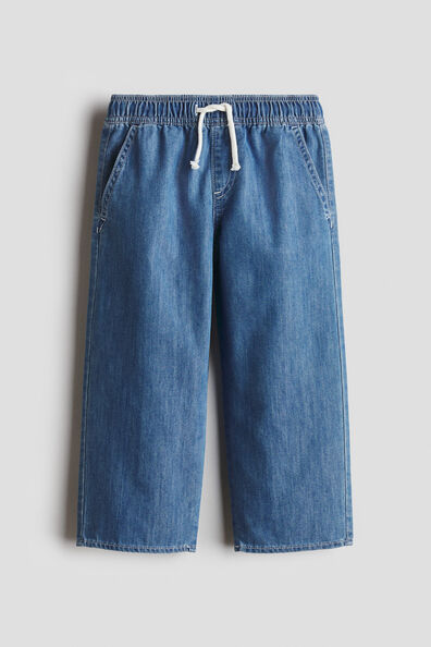 Straight denim joggers