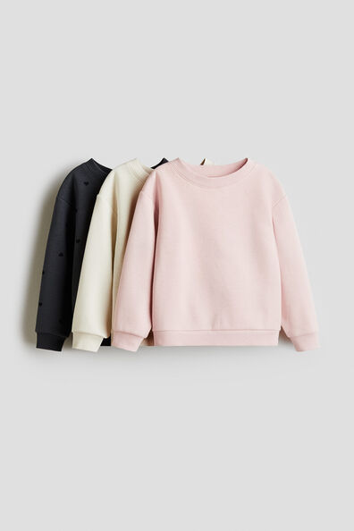 3-pack brushed-inside sweatshirts