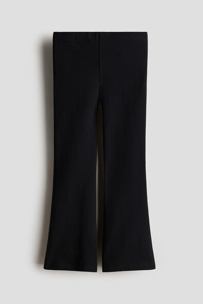 Flared cotton leggings
