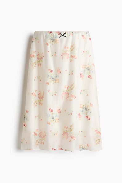 Flared lyocell-blend skirt