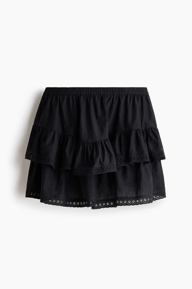 Broderie anglaise tiered skirt