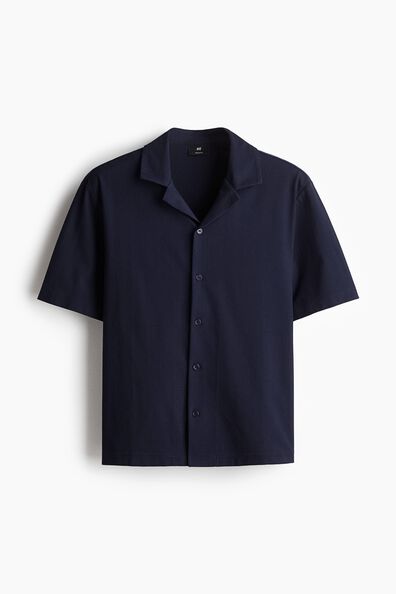 Regular Fit Ribbed resort shirt