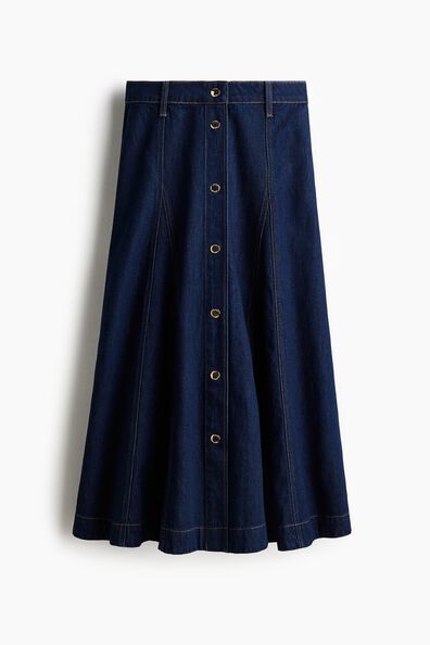 A-line denim skirt