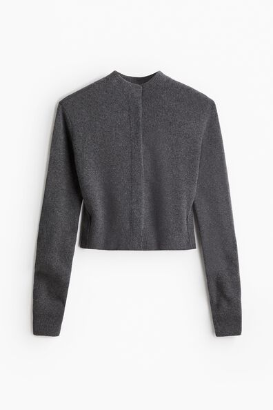 Structured cashmere cardigan