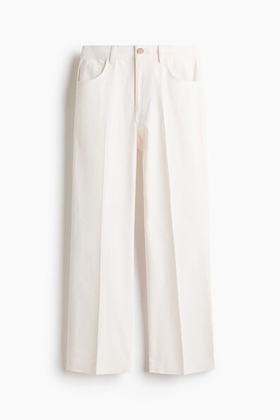 Bootcut cotton canvas trousers