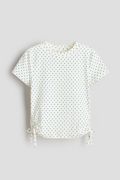 Drawstring-detail cotton top