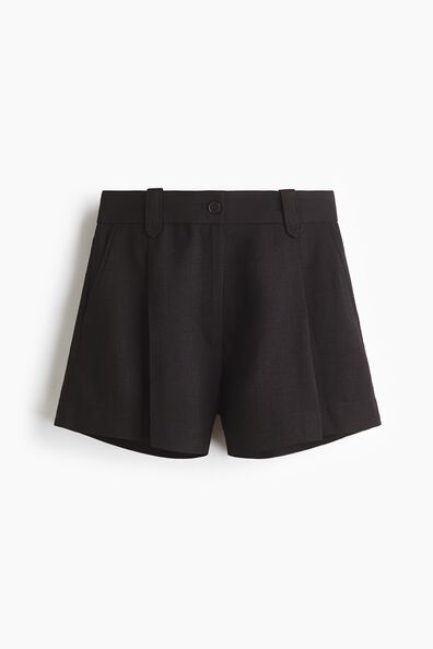 Pleat-front shorts
