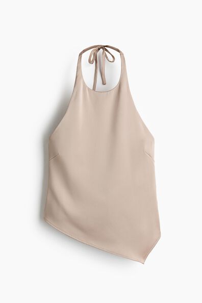 Asymmetric halterneck top