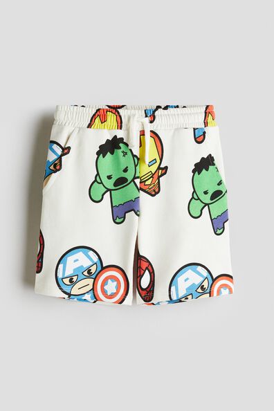 Printed sweatshirt shorts