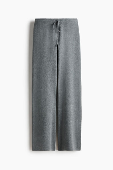 Knitted drawstring trousers