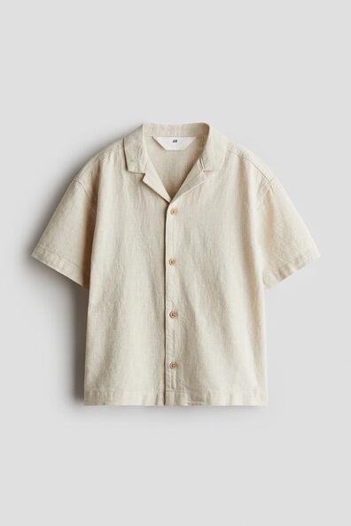 Linen-blend resort shirt