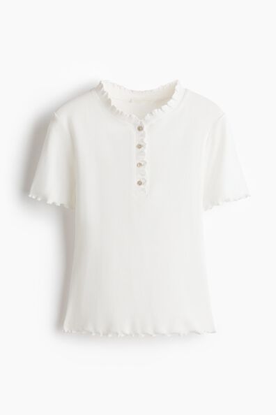 Overlocked jersey top