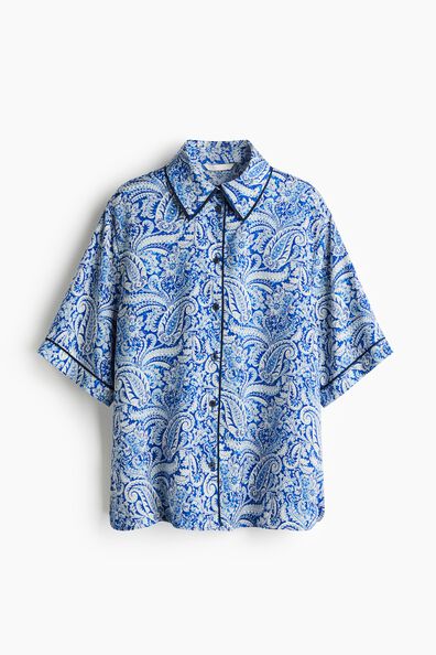 Printed satin shirt