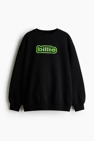 Oversized print-motif sweatshirt