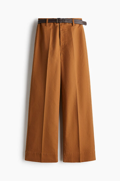 Belted canvas trousers