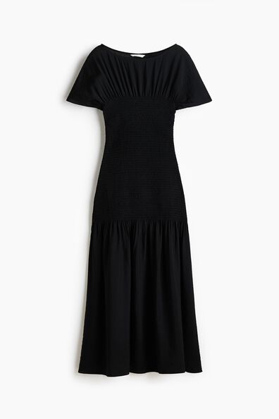 Smocked-detail dress