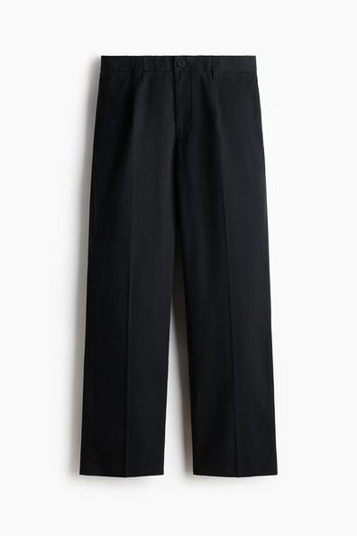 Relaxed Fit Cotton and lyocell tailored trousers