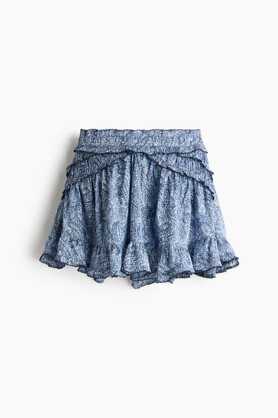 Ruffled cotton skirt