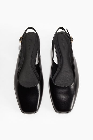 Leather slingbacks