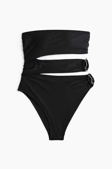 Padded-cup bandeau swimsuit