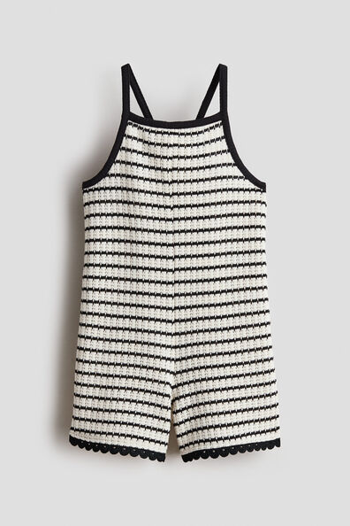 Pointelle-knit jumpsuit