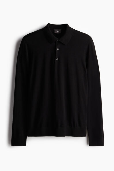 Slim Fit Wool polo shirt