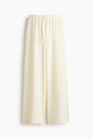 Textured drawstring trousers