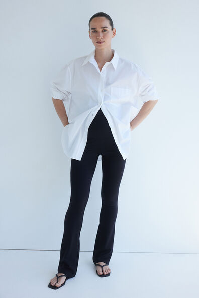 MAMA Flared jersey trousers