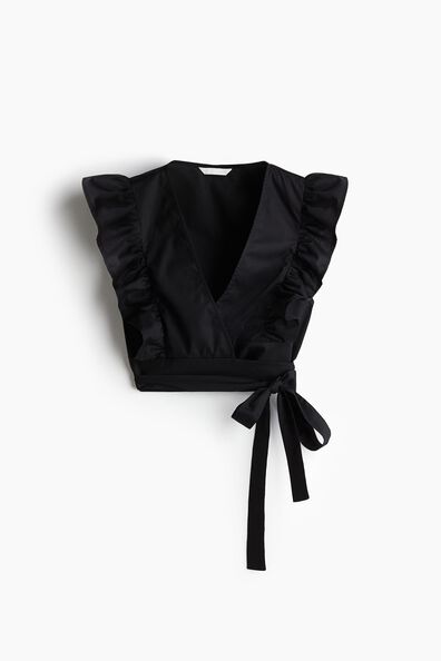 Cropped wrap top