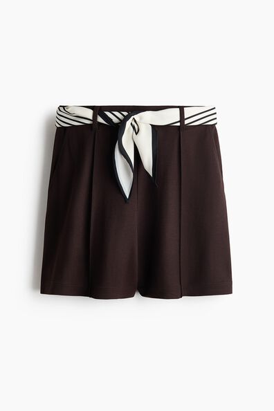 Belted tailored shorts