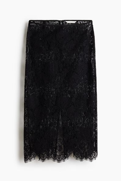 Lace pencil skirt
