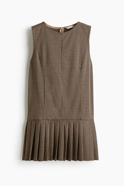 Pleated-skirt mini dress