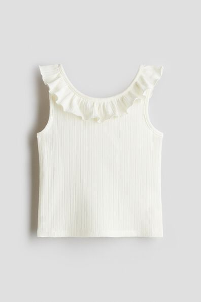 Frill-trimmed top