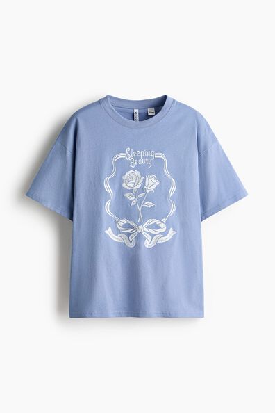 Motif-detail oversized T-shirt
