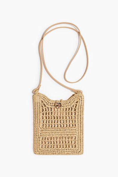 Straw phone bag