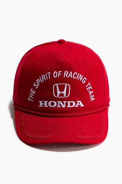 Embroidered-motif cotton twill cap