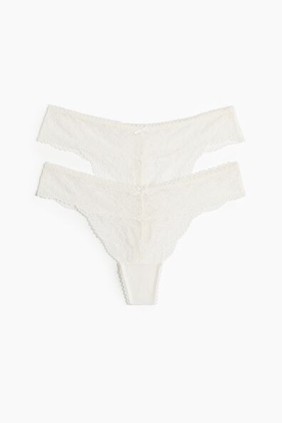 2-pack lace thong briefs