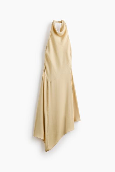 Asymmetric halterneck dress