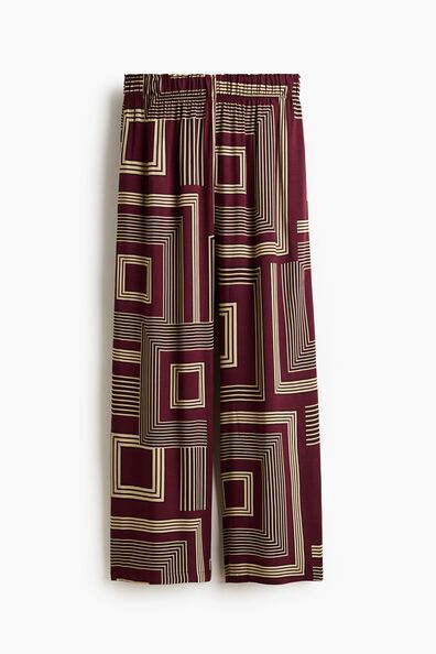 Viscose pull-on trousers