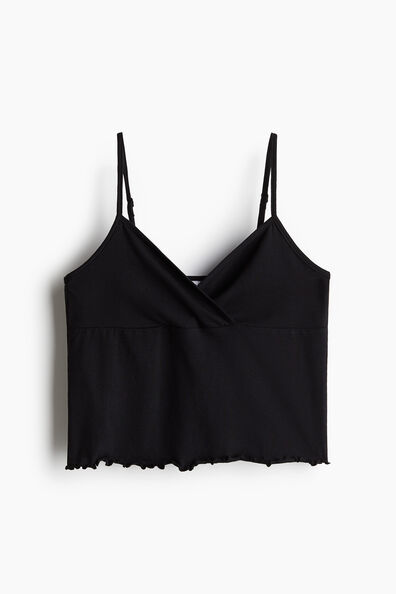 Overlock-detail strappy top