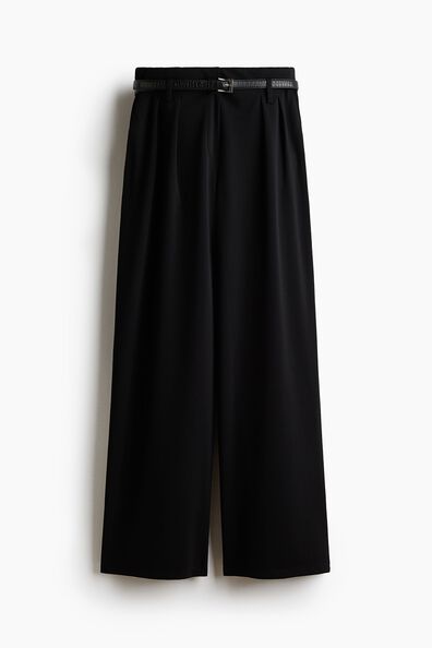 Wide belted trousers