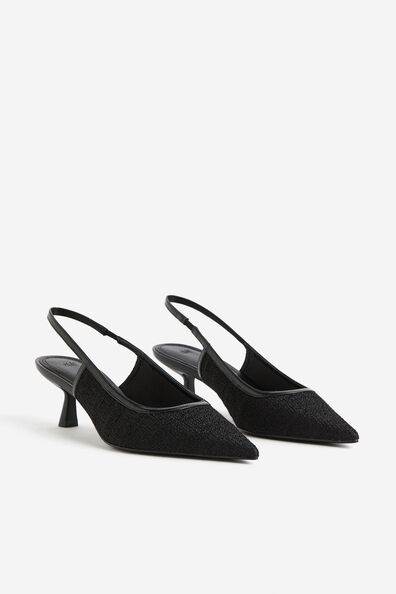 Textured slingbacks