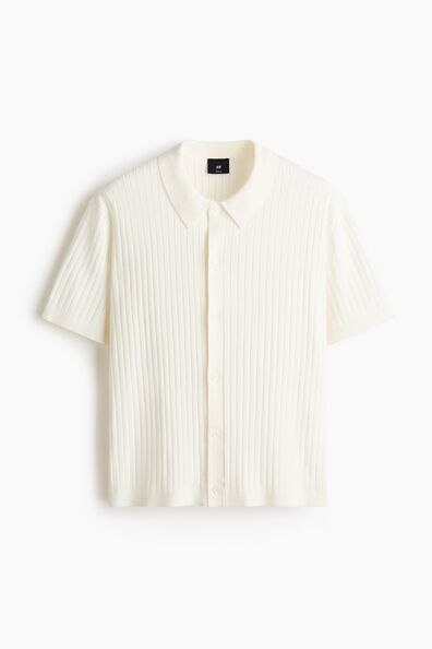 Regular Fit Rib-knit shirt