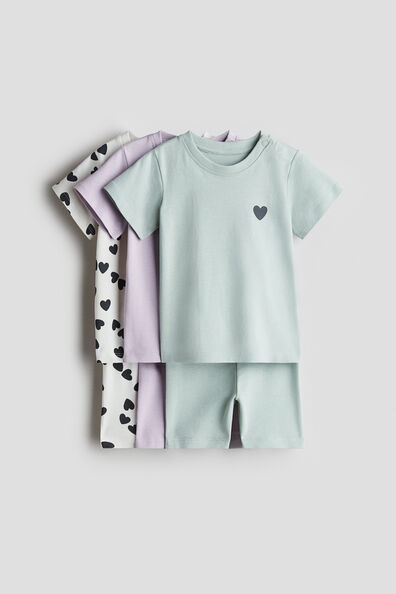 3-pack cotton pyjamas