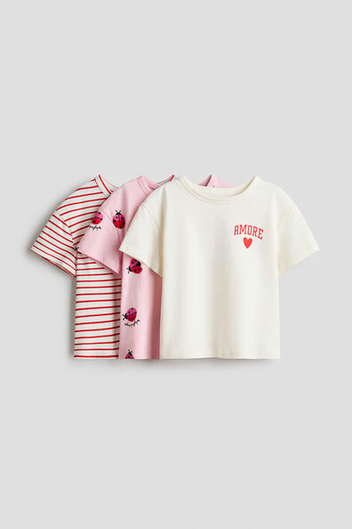 3-pack printed T-shirts