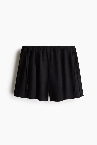 Crinkled jersey shorts