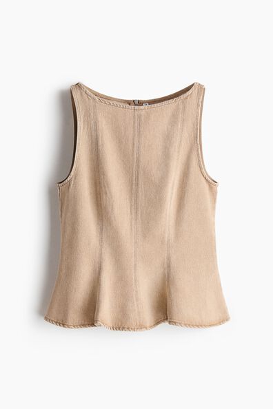 Denim peplum top