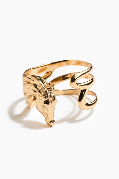 Horse-shaped cuff bracelet