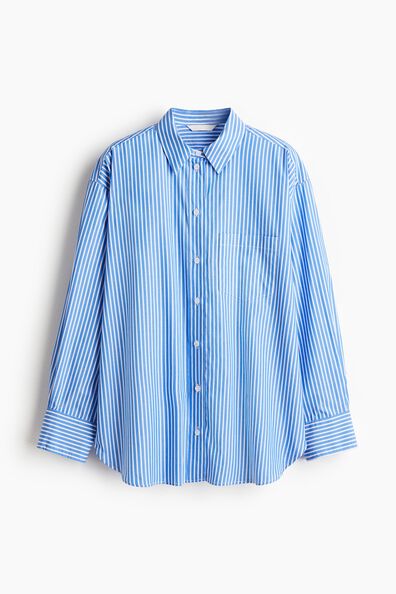Oversized cotton poplin shirt